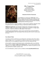 The Vespertine Teacher's Guide